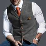Double-Breasted Slim Fit Waistcoat for Men