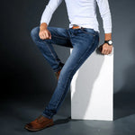 Straight Leg Stretch Jeans for Men