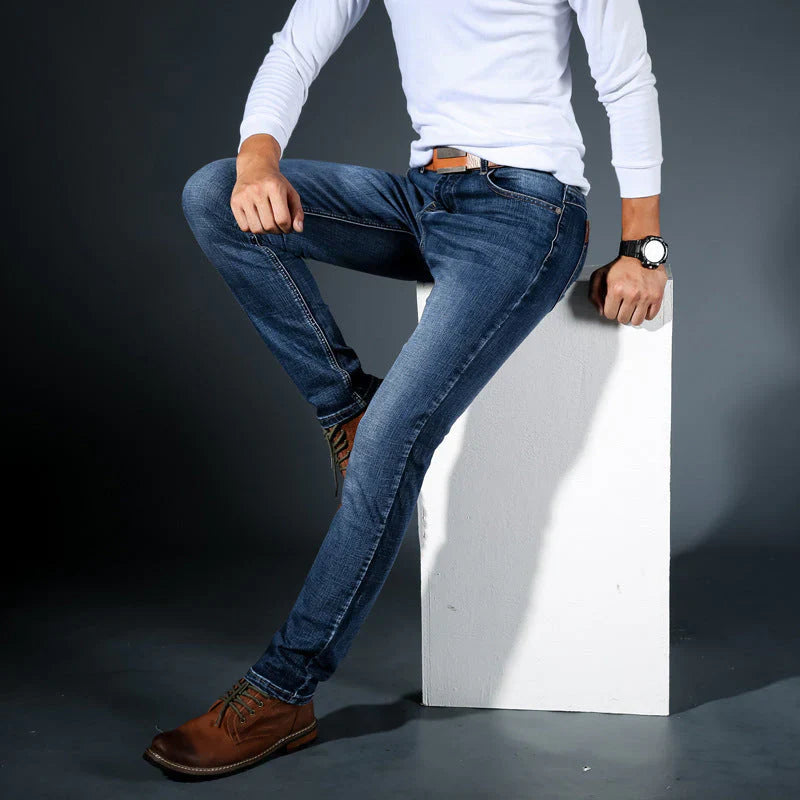 Straight Leg Stretch Jeans for Men