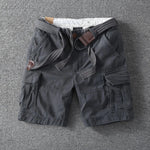 Cotton Cargo Shorts with Belt Loops for Men