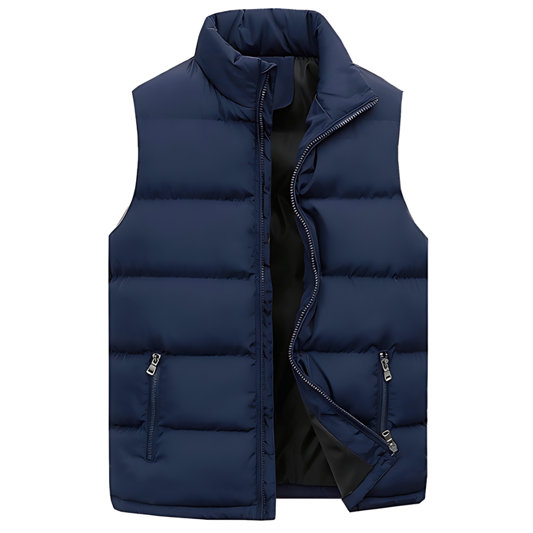 Quilted Zip-Up Gilet for Men