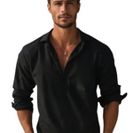 Long-Sleeved Collared Shirt for Men