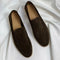 Suede Loafers with White Sole for Men