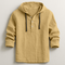 Linen Hooded Shirt with Button-Down Placket for Men