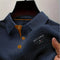 Textured Button-Down Polo Shirt for Men