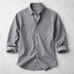 Button-Down Denim Overshirt for Men
