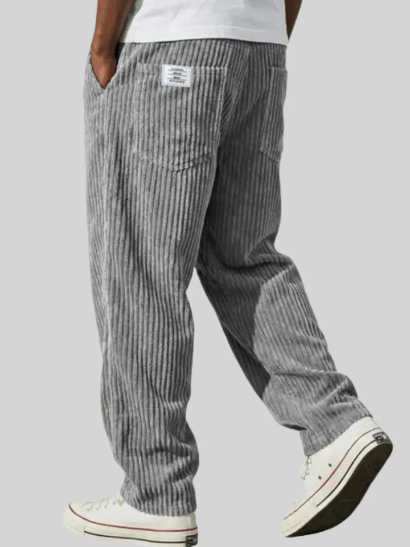 Straight Leg Corduroy Trousers for Men