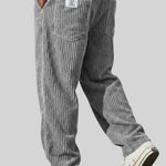 Straight Leg Corduroy Trousers for Men