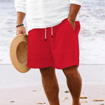 Pinstriped Elastic Waist Shorts for Men