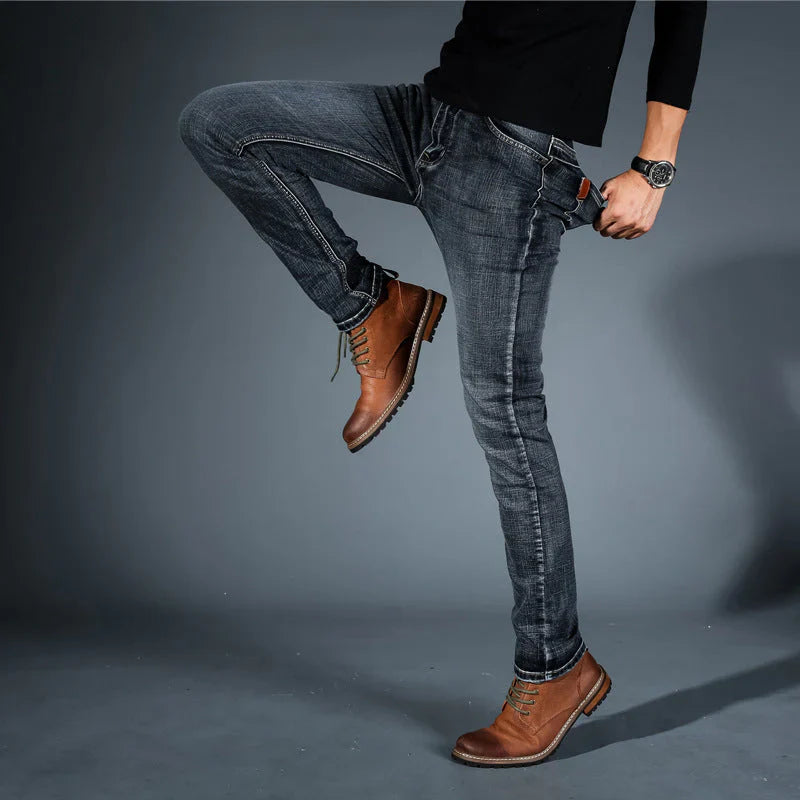 Straight Leg Stretch Jeans for Men