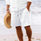 Pinstriped Elastic Waist Shorts for Men