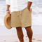 Pinstriped Elastic Waist Shorts for Men