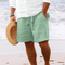 Pinstriped Elastic Waist Shorts for Men