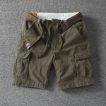 Cotton Cargo Shorts with Belt Loops for Men