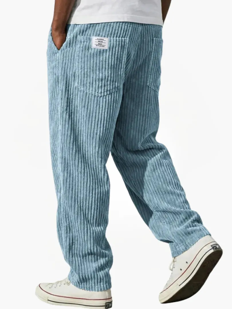 Straight Leg Corduroy Trousers for Men