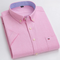 Button-Down Pinstripe Short Sleeve Shirt for Men