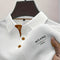 Textured Button-Down Polo Shirt for Men