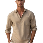 Long-Sleeved Collared Shirt for Men