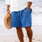 Pinstriped Elastic Waist Shorts for Men