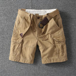 Cotton Cargo Shorts with Belt Loops for Men
