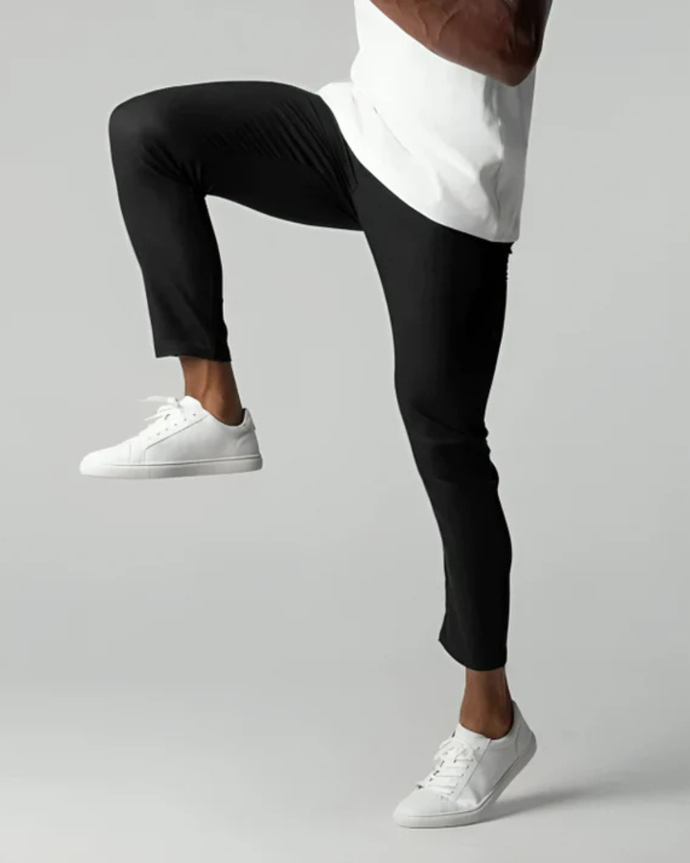 Straight Leg Stretch Chino Trousers for Men