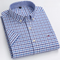 Button-Down Pinstripe Short Sleeve Shirt for Men