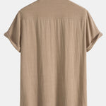 Short Sleeve Stand Collar Set for Men