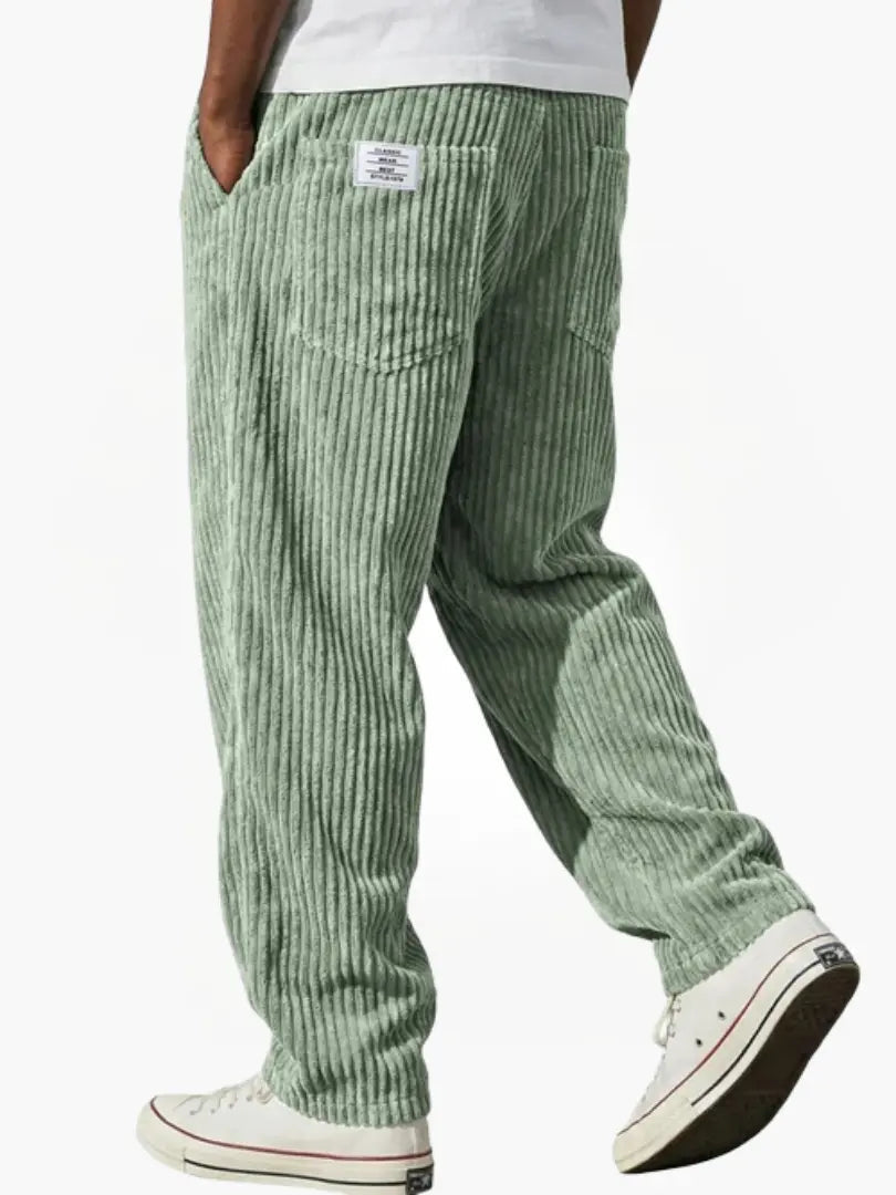 Straight Leg Corduroy Trousers for Men