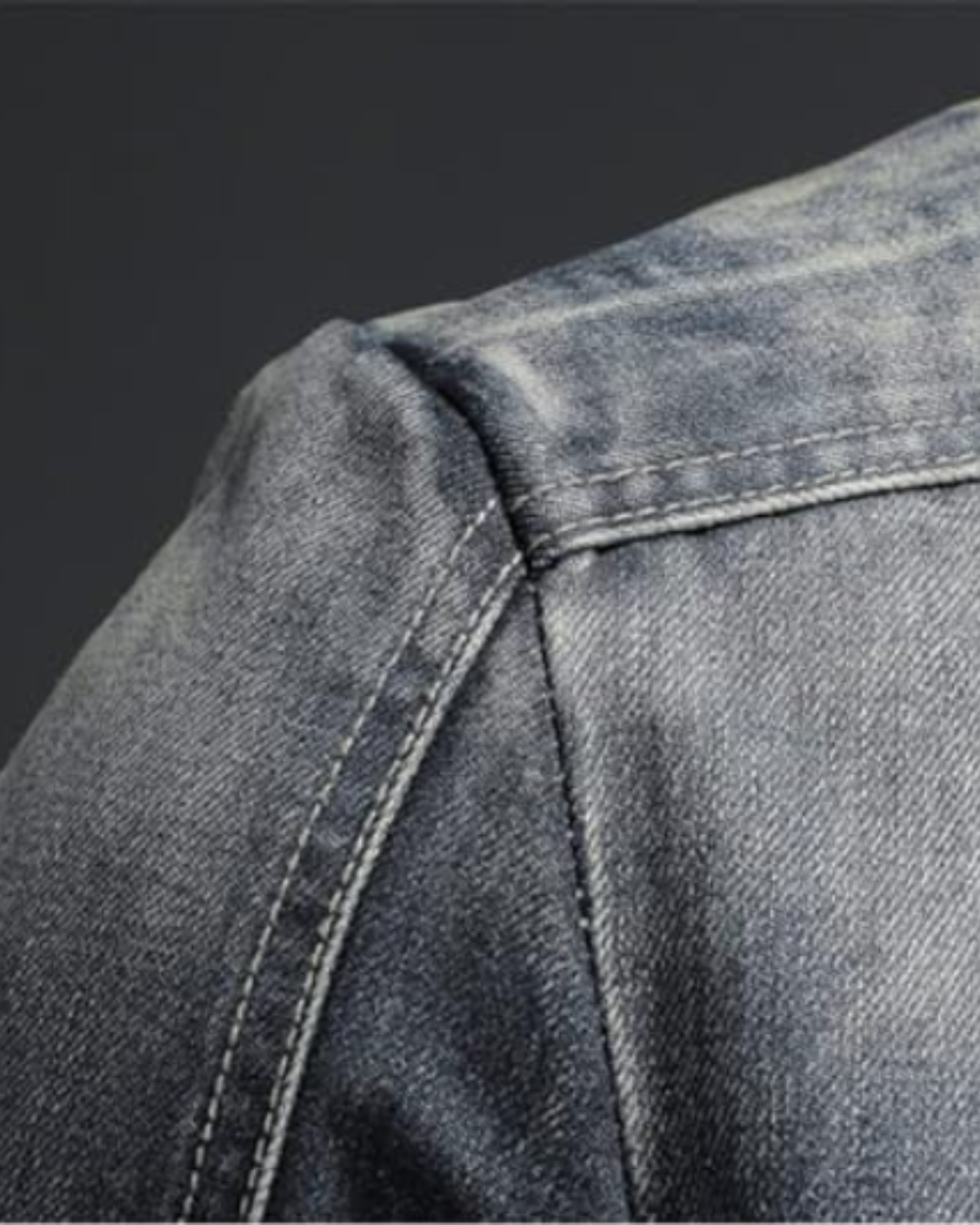 Zip-Up Denim Jacket for Men