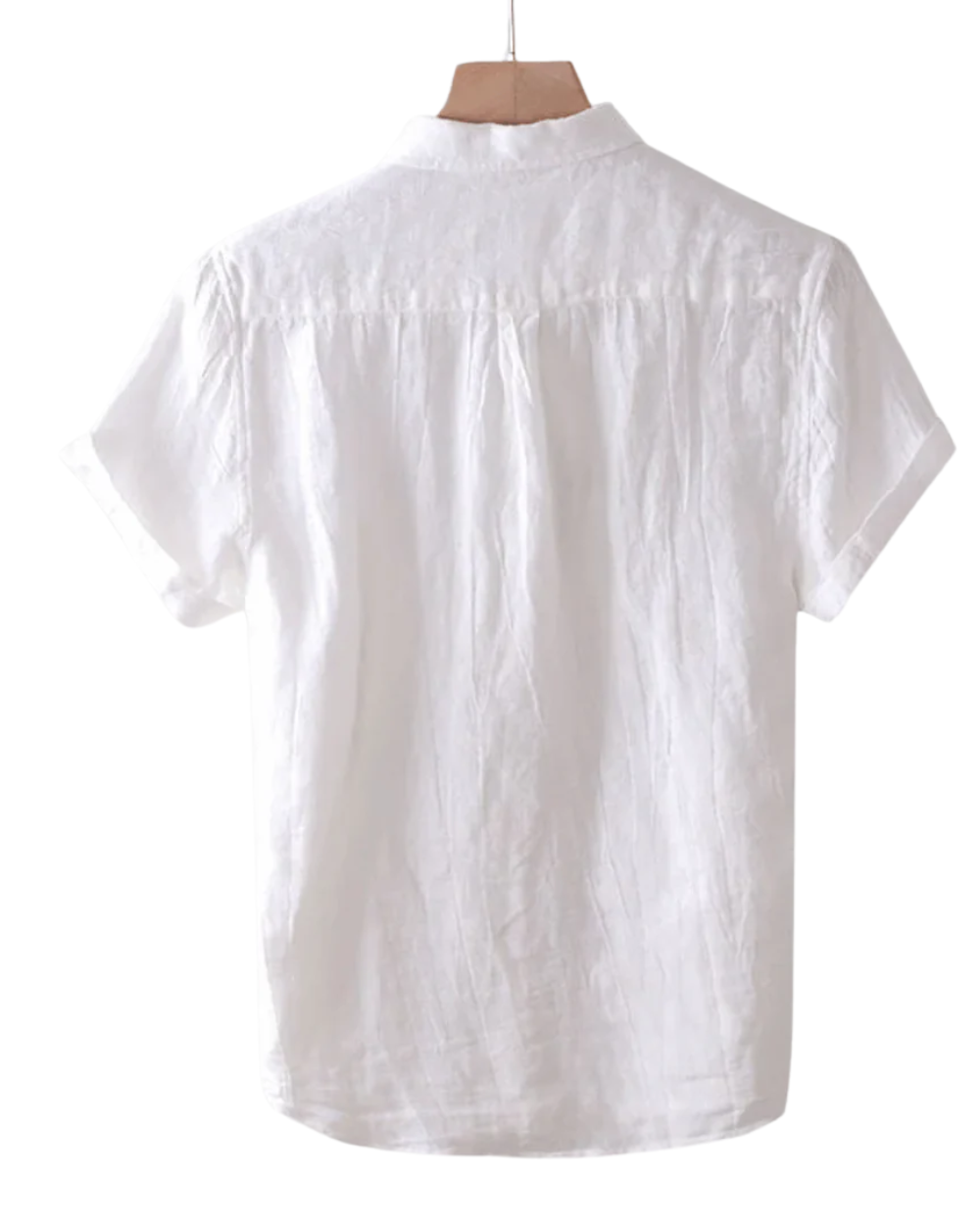Linen Short Sleeve Button-Down Shirt for Men