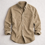 Button-Down Denim Overshirt for Men