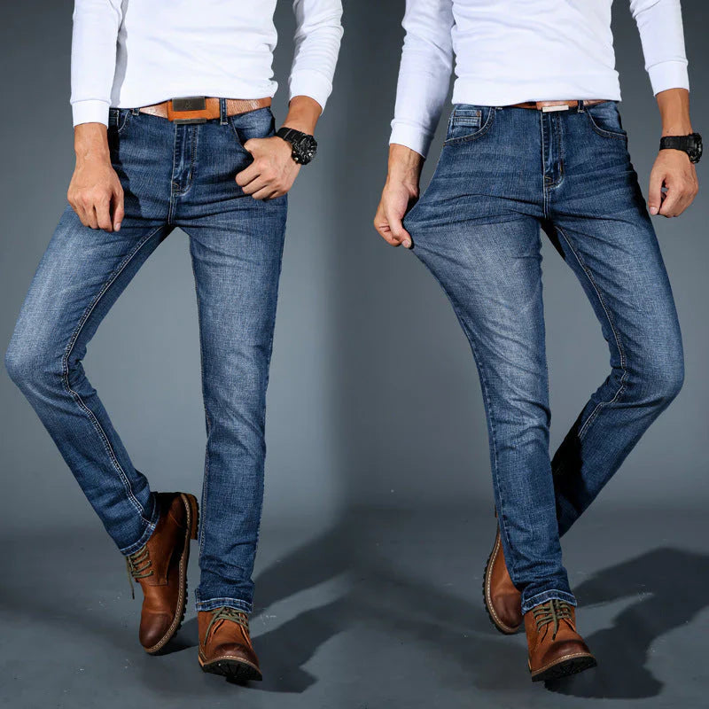 Straight Leg Stretch Jeans for Men