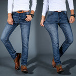 Straight Leg Stretch Jeans for Men