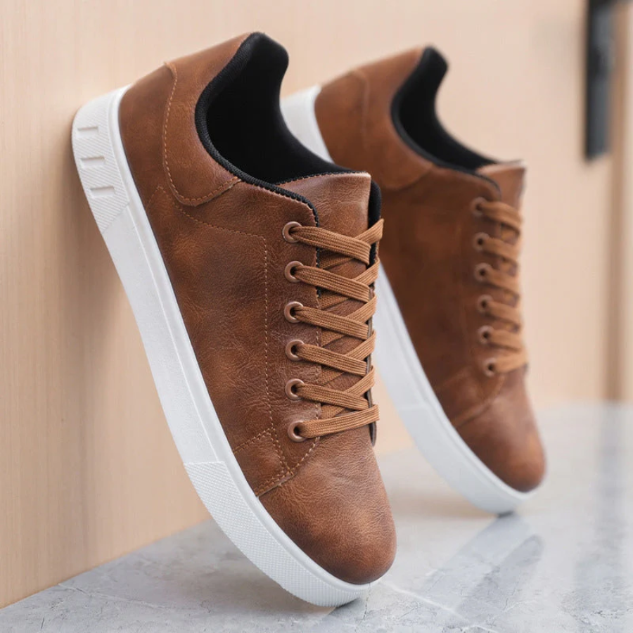 Lace-Up Leather Trainers for Men