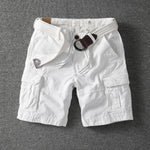 Cotton Cargo Shorts with Belt Loops for Men