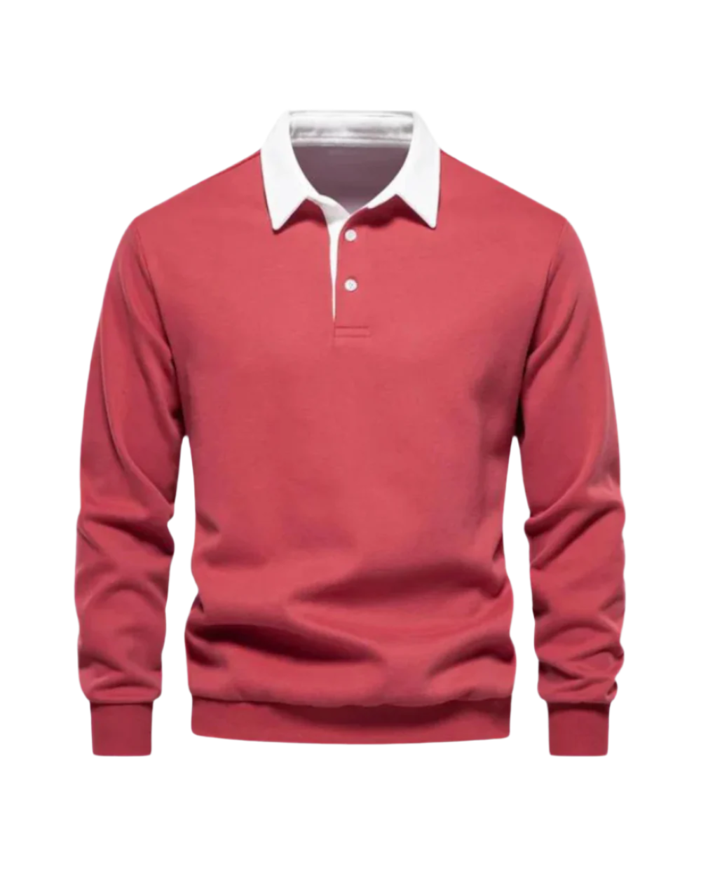 Polo Collar Long Sleeve Sweatshirt for Men