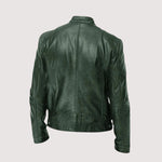 Zip-Up Leather Jacket for Men