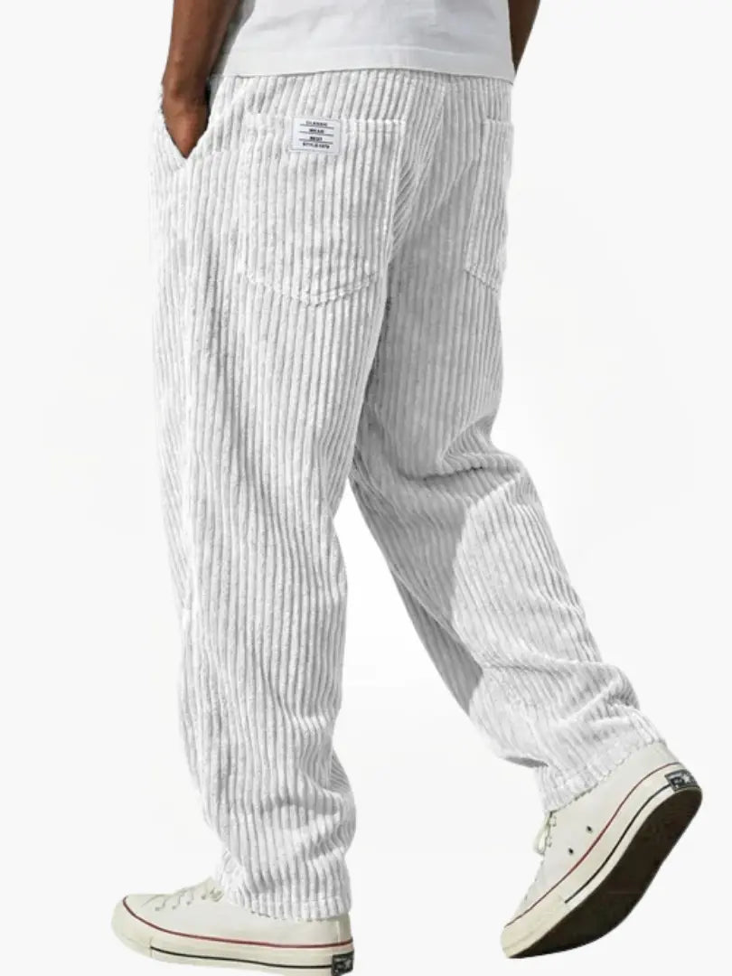Straight Leg Corduroy Trousers for Men