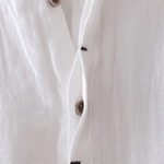 Linen Short Sleeve Button-Down Shirt for Men