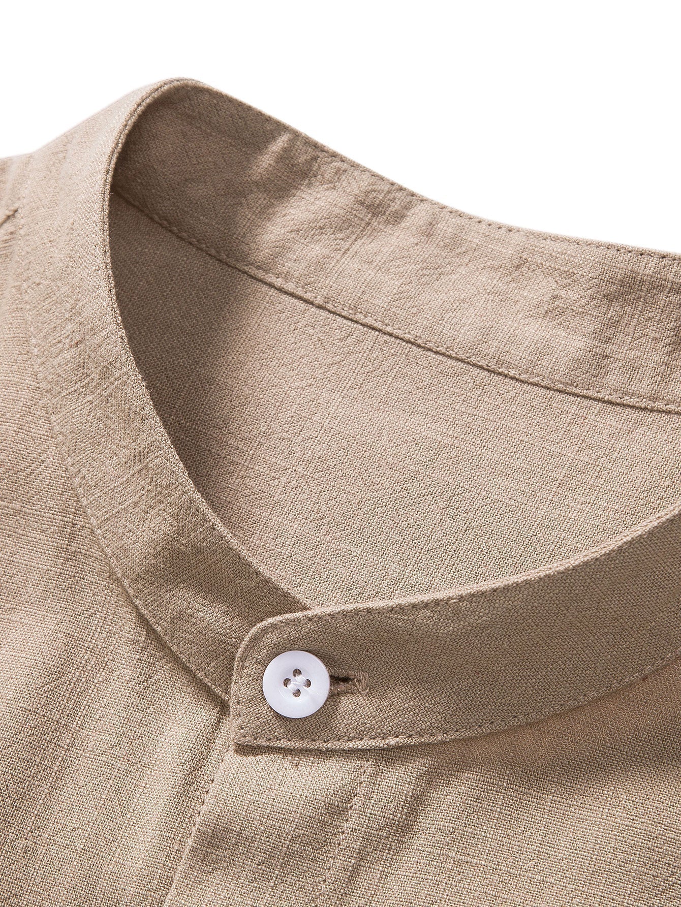 Short Sleeve Stand Collar Set for Men
