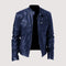Zip-Up Leather Jacket for Men