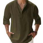 Long-Sleeved Collared Shirt for Men