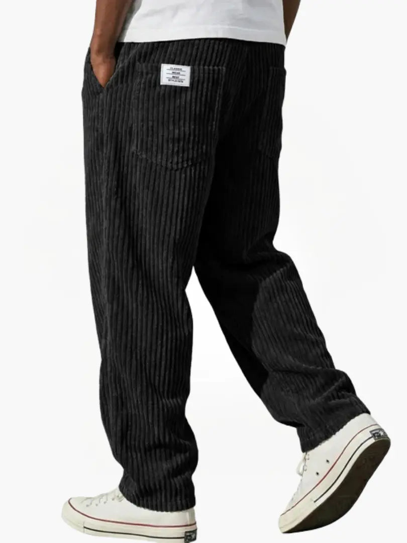 Straight Leg Corduroy Trousers for Men