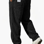 Straight Leg Corduroy Trousers for Men