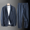 Linen Notch Lapel Suit Set for Men