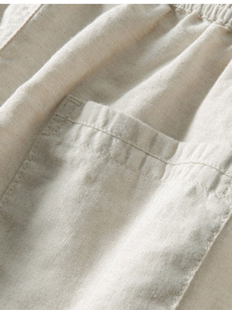 Short Sleeve Stand Collar Set for Men
