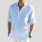 Linen Henley Shirt for Men