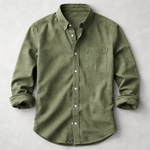 Button-Down Denim Overshirt for Men