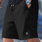 Ribbed Knit Relaxed Fit Shorts for Men