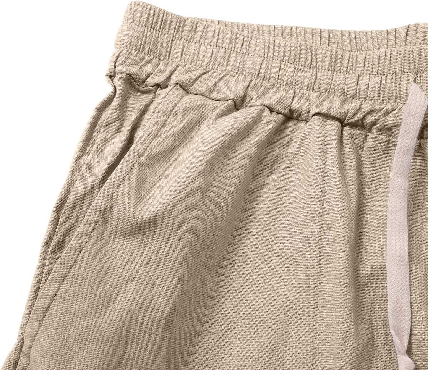 Relaxed Fit Linen Shorts for Men